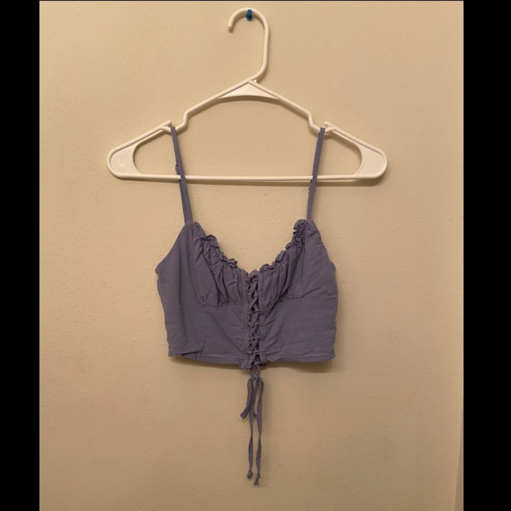 Blue crop top
